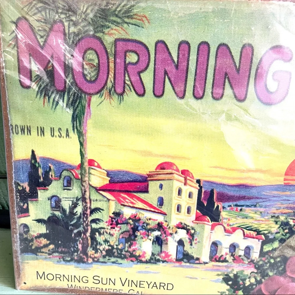 NEW Morning Sun Vineyard Metal Sign